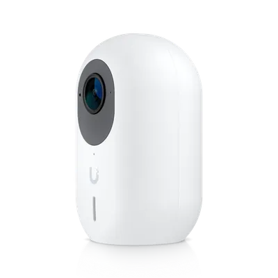 Ubiquiti UVC-G3-INS-Cover-Light Grey Überwachungskamera mit abgerundetem weißem Gehäuse, dunklem Objektivring und