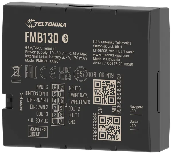 TELTONIKA TELEMATICS FMB130 Advanced 2G Tracker mit flexiblen Eingängen