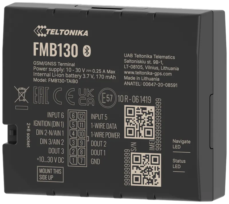 TELTONIKA TELEMATICS FMB130 Advanced 2G Tracker mit flexiblen Eingängen