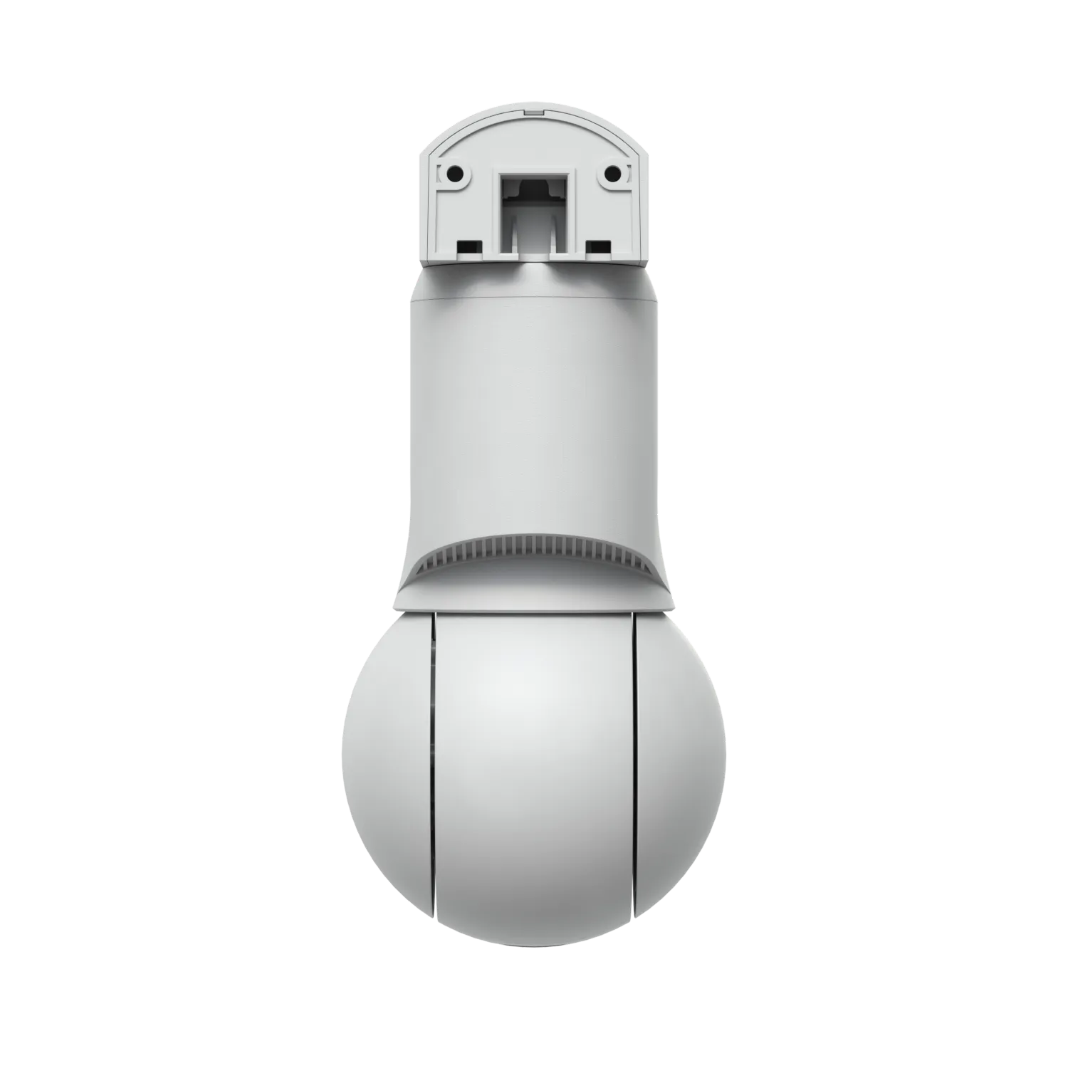 Ubiquiti Video Kamera UVC-G6-PTZ weiß von hinten mit Montagehalterung und belüftetem PTZ-Gehäuse für Überwachung. Ubiquiti Video Kamera UVC-G6-PTZ weiß von hinten mit Montagehalterung und belüftetem PTZ-Gehäuse für Überwachung.