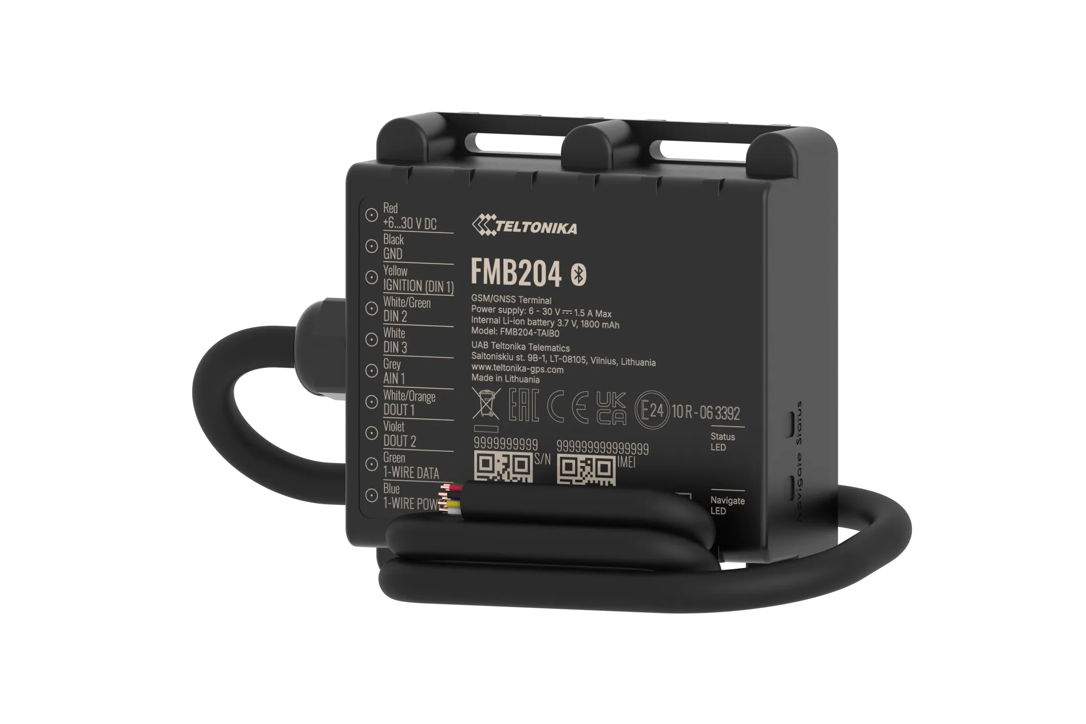 TELTONIKA TELEMATICS FMB204 2G Tracker IP67 1.8 Ah