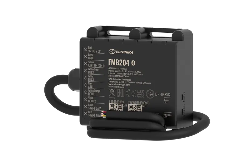 TELTONIKA TELEMATICS FMB204 2G Tracker IP67 1.8 Ah