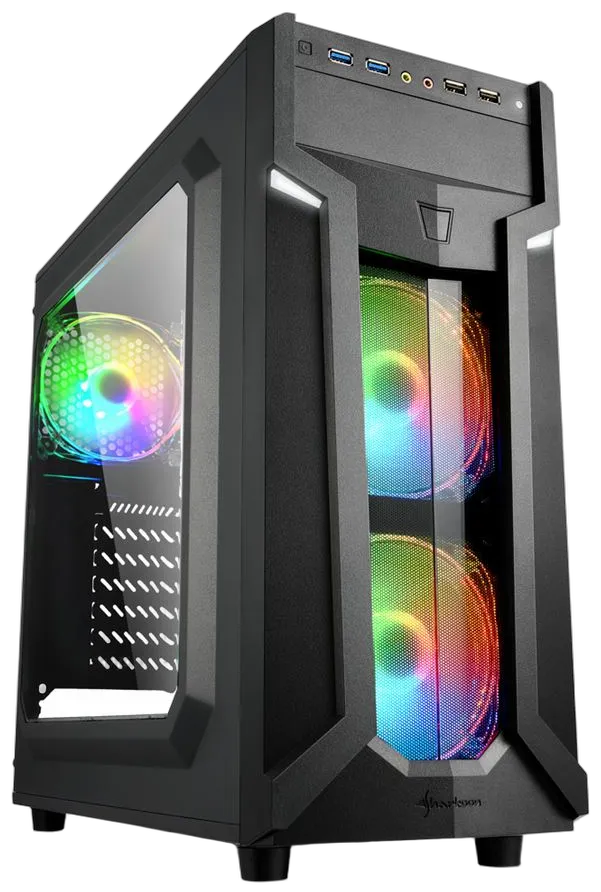 Sharkoon Gehäuse VG6-W       RGB    ATX      1xAcryl schwarz