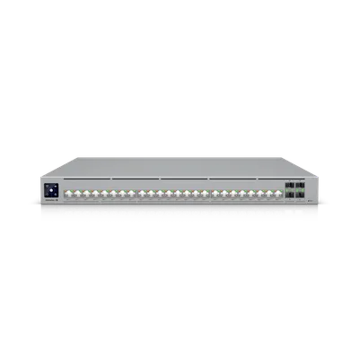 Ubiquiti UniFi ECS-24S-PoE Layer3-Switch mit 28 Ports, 19-Zoll-Rackmontage, 16x 10GbE, 8x 2,5GbE, 4x SFP28 und 1050W Ubiquiti UniFi ECS-24S-PoE Layer3-Switch mit 28 Ports, 19-Zoll-Rackmontage, 16x 10GbE, 8x 2,5GbE, 4x SFP28 und 1050W