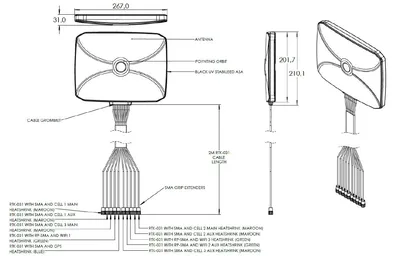 Poynting · Antennen · 5G/LTE · M2M/IoT · A-PANL-0631-V1-01 · schwarz · 2m SMA (M) · 6dbi Wide-Omni LTE Antenne