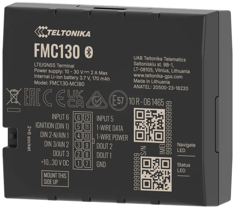 TELTONIKA TELEMATICS FMC130 4G LTE Cat 1 EMEA MEIG Tracker