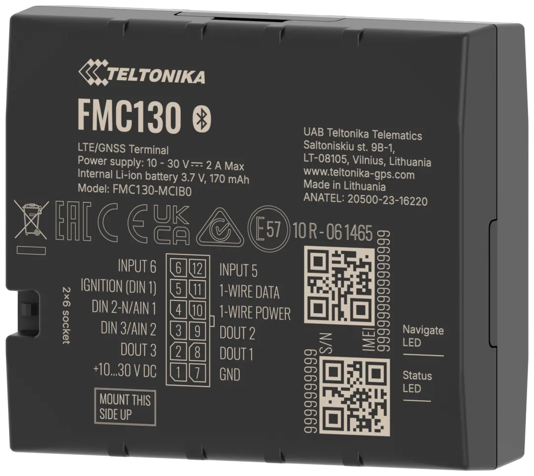 TELTONIKA TELEMATICS FMC130 4G LTE Cat 1 EMEA MEIG Tracker TELTONIKA TELEMATICS FMC130 4G LTE Cat 1 EMEA MEIG Tracker