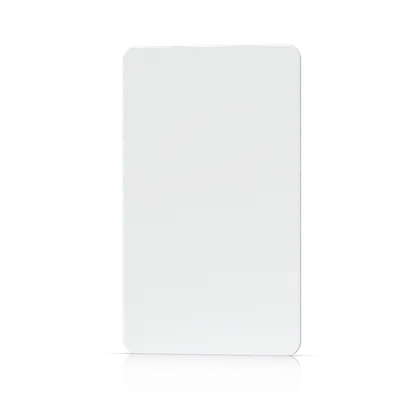 Ubiquiti Access Elevator Starter Kit, weißes rechteckiges Gerät mit abgerundeten Ecken vor schwarzem Hintergrund mit Ubiquiti Access Elevator Starter Kit, weißes rechteckiges Gerät mit abgerundeten Ecken vor schwarzem Hintergrund mit