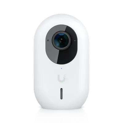 Ubiquiti UVC-G3-INS-Cover-Lichtgraue G3 Instant Abdeckung mit ovaler weißer Kamera, schwarzem Objektiv, blauem LED-Licht