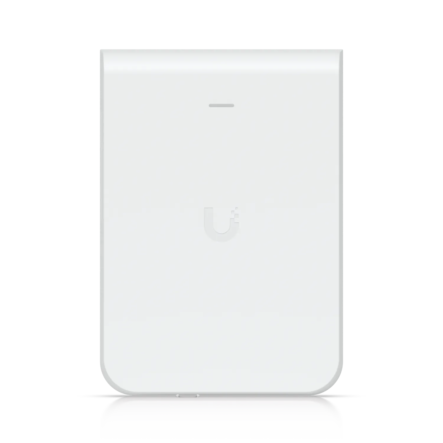 Ubiquiti U7-Pro-Wall überstreichbare Abdeckung weiß mit abgerundeten Ecken und Logo-Prägung für Wandmontage.