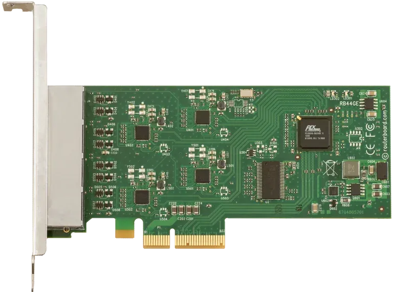 RouterBOARD 44Ge PCI-Express 4-port Ethernet card RouterBOARD 44Ge PCI-Express 4-port Ethernet card