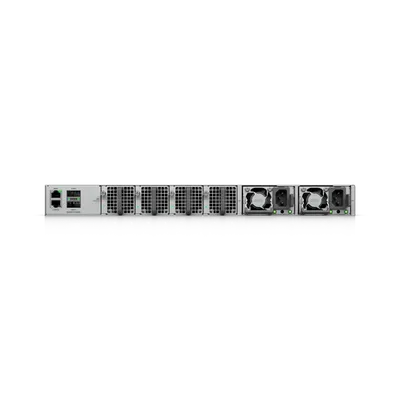 UniFi Enterprise Campus 24S Port Switch mit 10/25/100 GbE Layer-3-Funktionen, silbernes Rackmount-Gerät mit UniFi Enterprise Campus 24S Port Switch mit 10/25/100 GbE Layer-3-Funktionen, silbernes Rackmount-Gerät mit