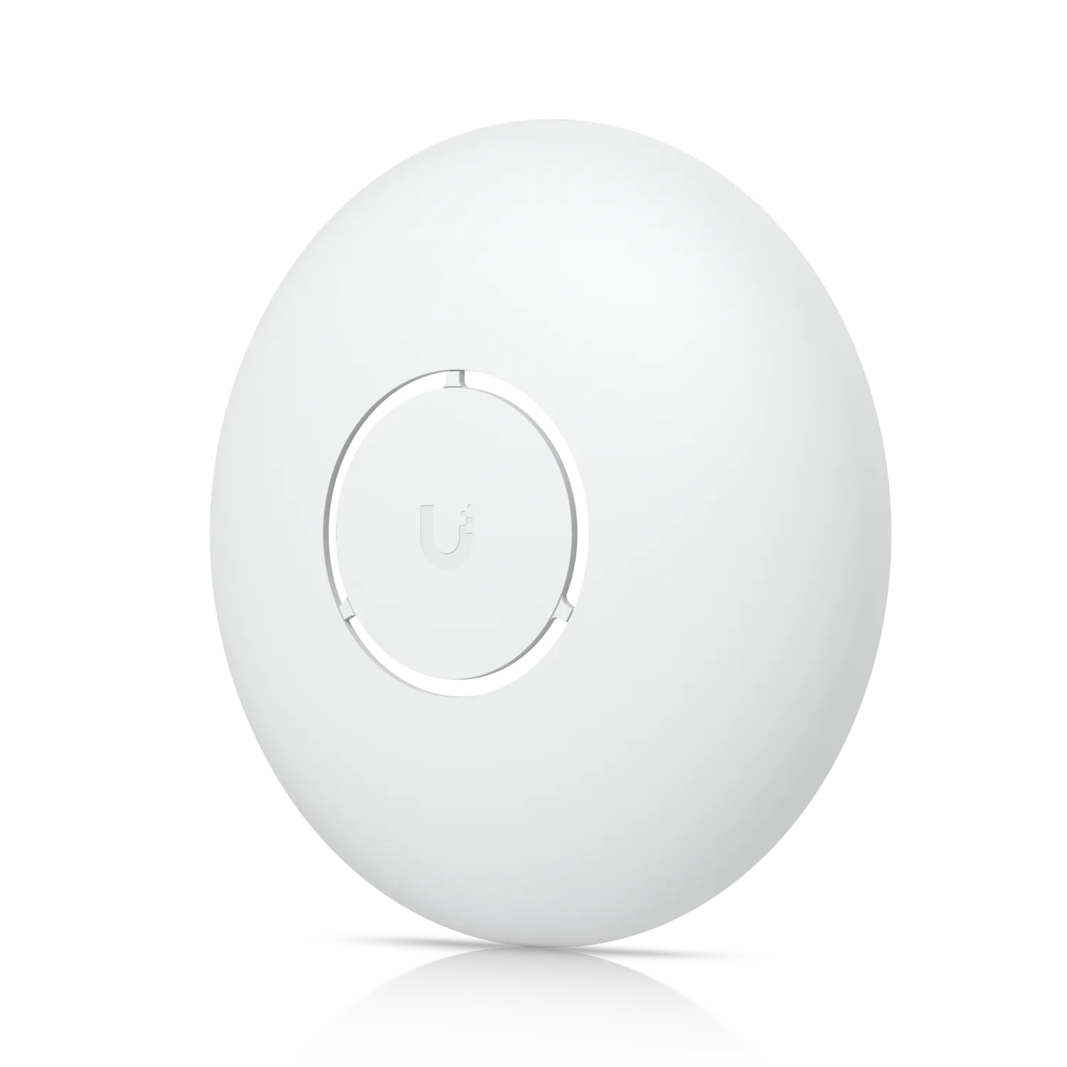 Ubiquiti U7 Paintable Cover, white circular access point cover with embossed logo on black background for seamless wall Ubiquiti U7 Paintable Cover, white circular access point cover with embossed logo on black background for seamless wall