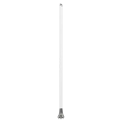Poynting 5G/LTE-Marineantenne A-OMNI-0914-V1-01 weiß mit 2m N-Typ-Anschluss, schlanke weiße Rundstrahlantenne auf silberner