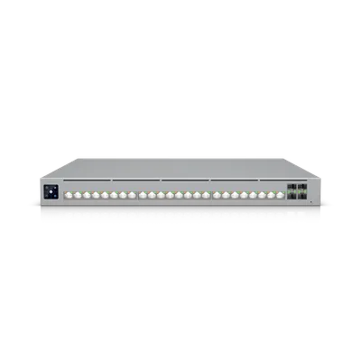 Ubiquiti UniFi ECS-24S-PoE Layer3-Switch mit 28 Ports, 16x 10GbE, 8x 2,5GbE, 1050W PoE-Budget und SFP28-Anschlüssen in Ubiquiti UniFi ECS-24S-PoE Layer3-Switch mit 28 Ports, 16x 10GbE, 8x 2,5GbE, 1050W PoE-Budget und SFP28-Anschlüssen in