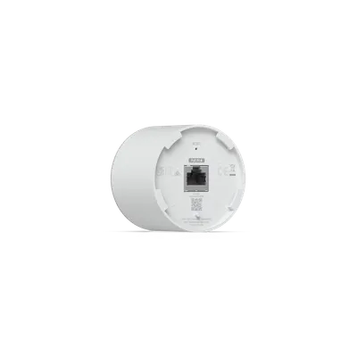 Ubiquiti Unifi Protect G4 Doorbell Pro PoE Kit weiß, Rückansicht mit Reset-Taste, PoE-IN-Anschluss, QR-Code und