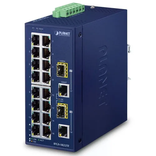 PLANET 16-Port 10/100TX + 2-Port Gbit TP/SFP Combo Switch PLANET 16-Port 10/100TX + 2-Port Gbit TP/SFP Combo Switch