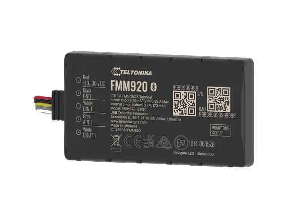 TELTONIKA TELEMATICS FMM920 4G LTE Cat 1 M1 Tracker