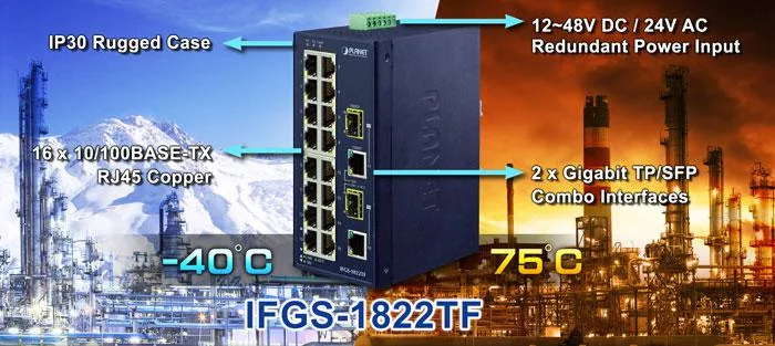 PLANET 16-Port 10/100TX + 2-Port Gbit TP/SFP Combo Switch PLANET 16-Port 10/100TX + 2-Port Gbit TP/SFP Combo Switch