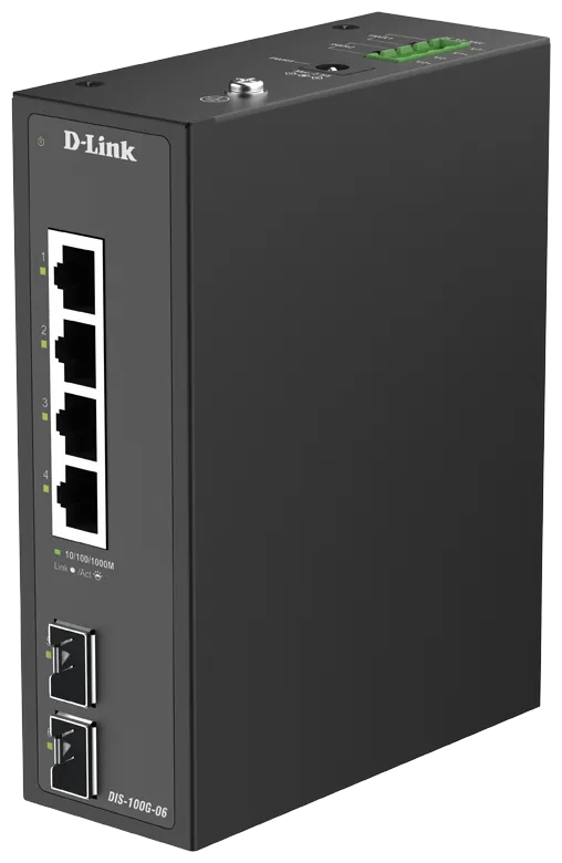 D-Link DIS-100G-06 Switch Industrial Gigabit 4 Puertos + 2 SFP