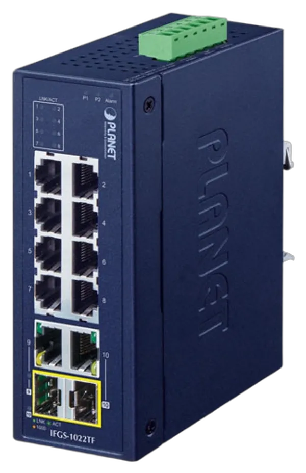 PLANET 8-Port 10/100TX + 2-Port Gigabit TP/SFP Combo Switch