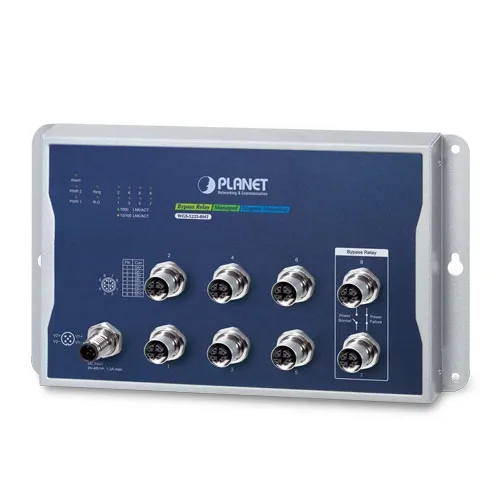 PLANET 8-Port 10/100/1000T M12 Flat Redundant Power PLANET 8-Port 10/100/1000T M12 Flat Redundant Power