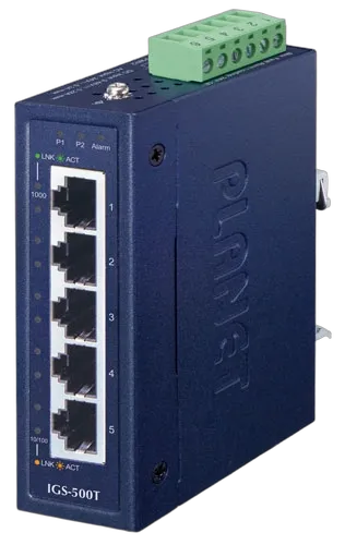 PLANET Industrial 4-Port GE Switch + Port 100/1000X SFP PLANET Industrial 4-Port GE Switch + Port 100/1000X SFP