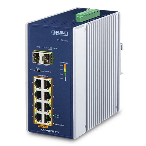 PLANET Industrial 4-Port PoE Switch +1xGE + 1xSFP IGS-614HPT
