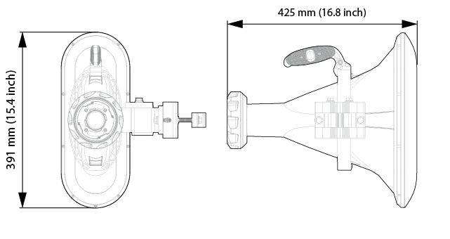 RF Elements HG3-TP-S30 network antenna Horn antenna TwistPort 18.4 dBi