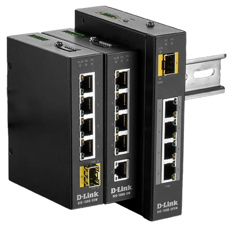 D-Link DIS-100G-5SW Industrie Gigabit Switch mit SFP