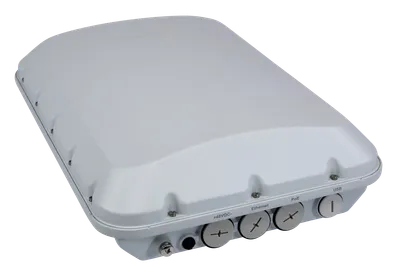 RUCKUS Networks T670SN WiFi7 Outdoor-Access-Point mit wetterfesten Anschlüssen für PoE, Ethernet und USB in weißer RUCKUS Networks T670SN WiFi7 Outdoor-Access-Point mit wetterfesten Anschlüssen für PoE, Ethernet und USB in weißer