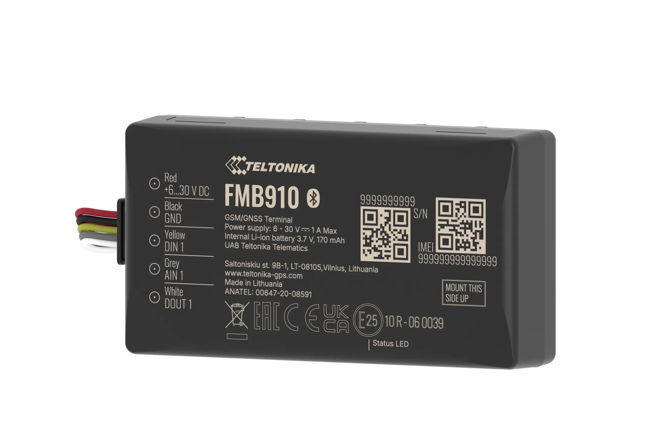 Teltonika · Tracker GPS · FMB910 · Fahrzeug · GNSS/GSM/BLE 4.0 Teltonika · Tracker GPS · FMB910 · Fahrzeug · GNSS/GSM/BLE 4.0