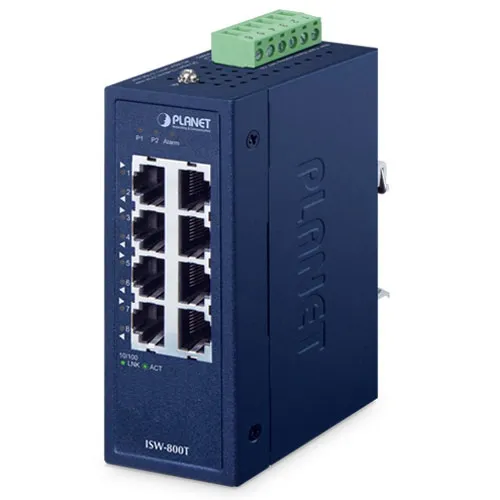 PLANET 5-Port 10/100TX Industrial Fast Ethernet Switch PLANET 5-Port 10/100TX Industrial Fast Ethernet Switch