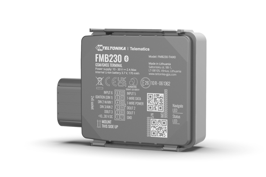 Teltonika FMB230 2G GPS-Tracker mit Bluetooth und IP67-Schutz
