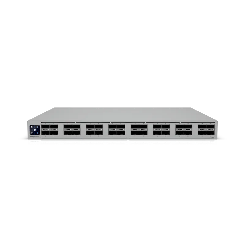 Ubiquiti UICARE-ECS-CORE-EU Enterprise-Switch mit 10 SFP+-Ports, Status-LEDs und Frontansicht im Rackmontage-Design.