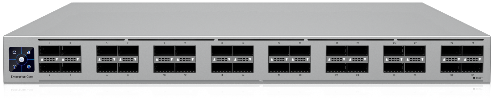 Ubiquiti Switch full managed Layer3 32 Port • 32x QSFP28 • 19" • UniFi • ECS-Core