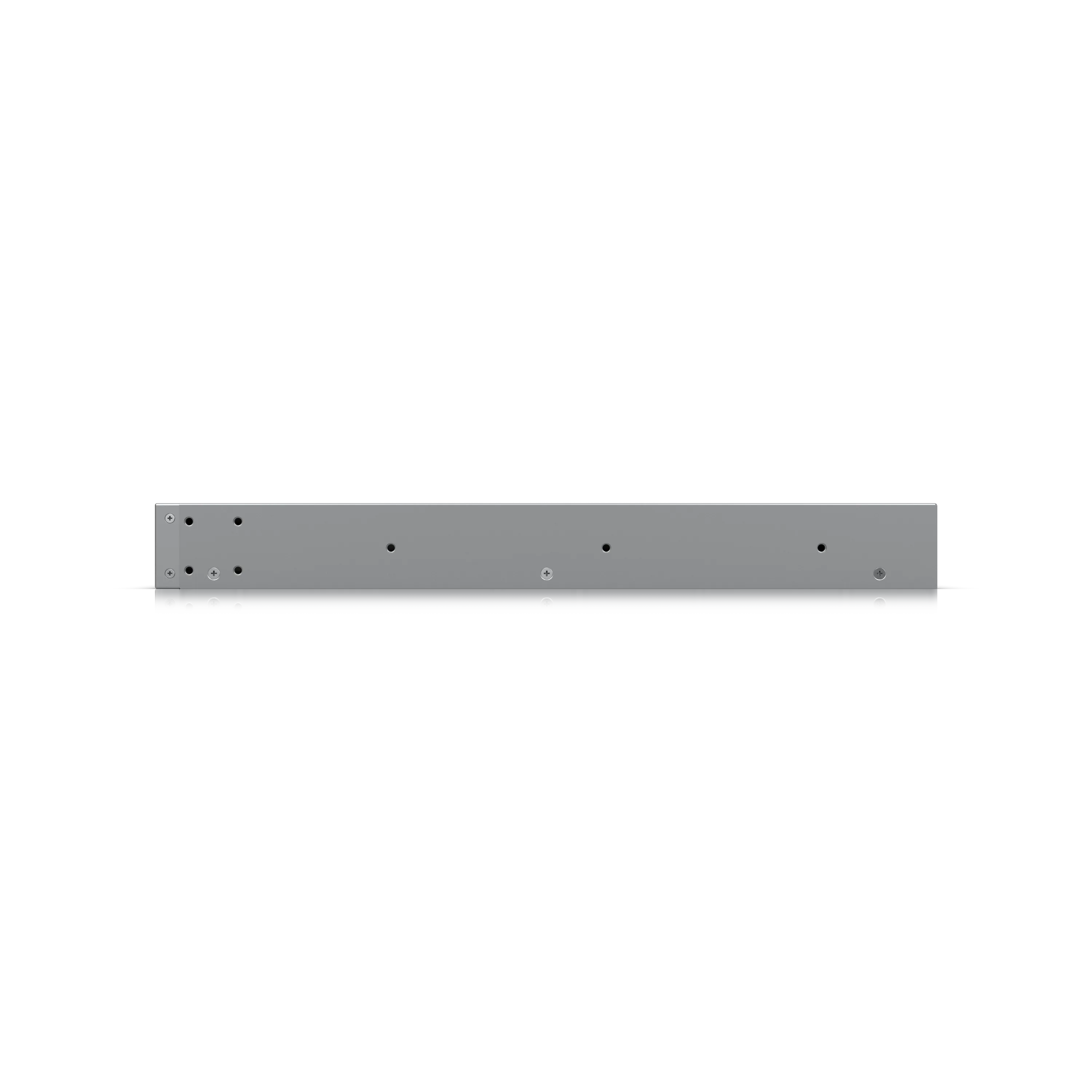 Ubiquiti UniFi Switch USW Pro HD 24 PoE 600W silberner Rack-Switch von oben mit Schraubenlöchern für Netzwerk-Installation. Ubiquiti UniFi Switch USW Pro HD 24 PoE 600W silberner Rack-Switch von oben mit Schraubenlöchern für Netzwerk-Installation.