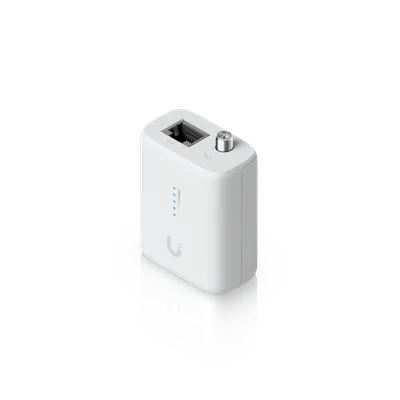 Puente inalámbrico Ubiquiti UDB-IoT N300 para IoT con puerto Ethernet y conector de antena en dispositivo blanco Puente inalámbrico Ubiquiti UDB-IoT N300 para IoT con puerto Ethernet y conector de antena en dispositivo blanco