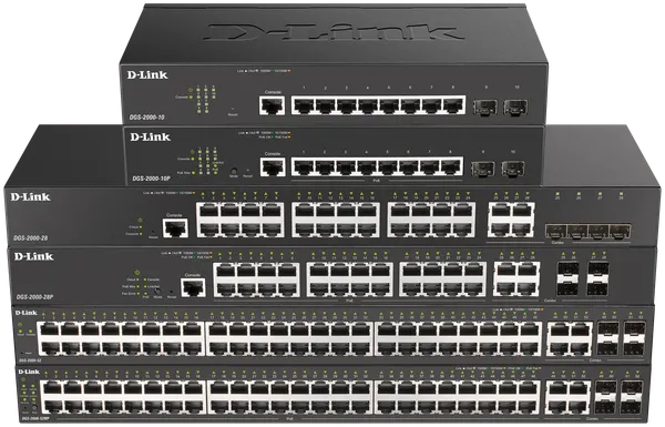 D-Link DGS-2000-52MP network switch Managed L2/L3 Gigabit Ethernet (10/100/1000) Power over Ethernet (PoE) 1U Black