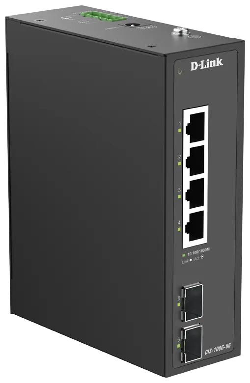 D-Link DIS-100G-06 Switch Industrial Gigabit 4 Puertos + 2 SFP