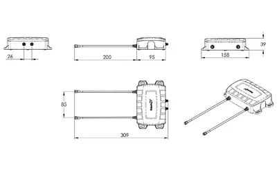 Poynting · Antennen · 5G/LTE · Gebäude · A-UDAS-0001-V1 · schwarz Poynting · Antennen · 5G/LTE · Gebäude · A-UDAS-0001-V1 · schwarz