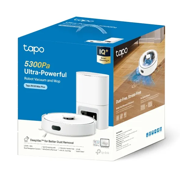 TP-Link Tapo RV30 Max Plus weiß 5300Pa Saugrob. m. Wischfunkt.