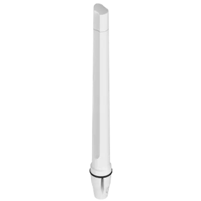 Poynting A-WHUNTER-001-V3-102 Marine-5G/LTE-Antenne mit 6x4x4 MIMO, weißem zylindrischem Gehäuse, schwarzem Dichtungsring