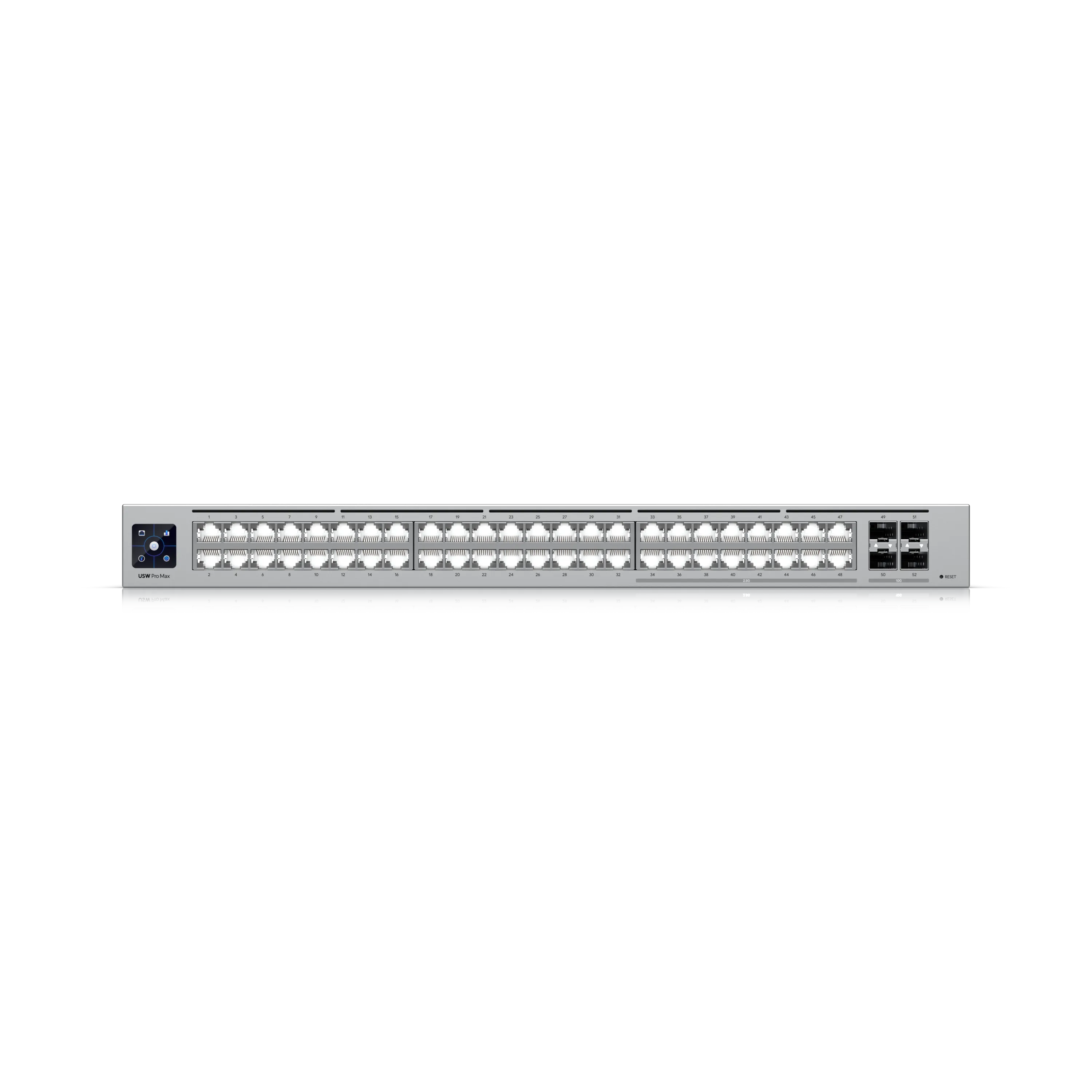 Ubiquiti UniFi Switch USW-Pro-Max-48-POE 720W PoE++ mit 48 Ethernet-Ports, SFP+-Anschlüssen und Status-LEDs für Ubiquiti UniFi Switch USW-Pro-Max-48-POE 720W PoE++ mit 48 Ethernet-Ports, SFP+-Anschlüssen und Status-LEDs für