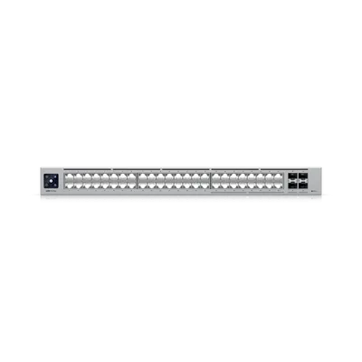 Ubiquiti UniFi Switch USW-Pro-Max-48 mit 48 Ethernet-Ports in zwei Reihen, Display, Status-LEDs und SFP+-Anschlüssen für Ubiquiti UniFi Switch USW-Pro-Max-48 mit 48 Ethernet-Ports in zwei Reihen, Display, Status-LEDs und SFP+-Anschlüssen für