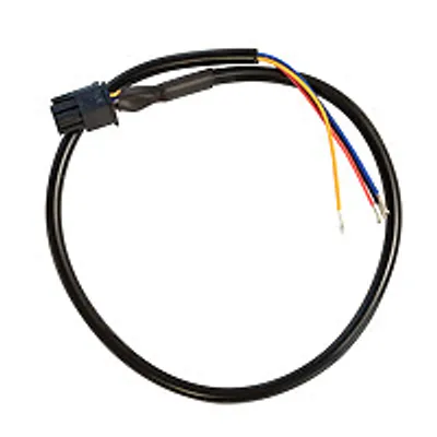 wAPR-2nD&EC200A-EU router power cable with black connector and exposed yellow, red, and blue wires for device setup. wAPR-2nD&EC200A-EU router power cable with black connector and exposed yellow, red, and blue wires for device setup.