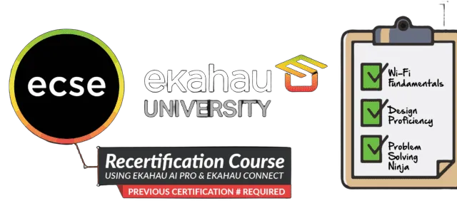 Ekahau, Onsite ECSE Design Training und Zertifizierung - 4 Tage - 1 Teilnehmer