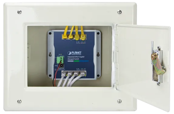 PLANET Industrial 8-Port 10/100/1000T Wall-mount Managed