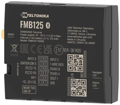 Teltonika FMB125 2G GPS-трекер для транспортных средств с GNSS/GSM/BLE 4.0