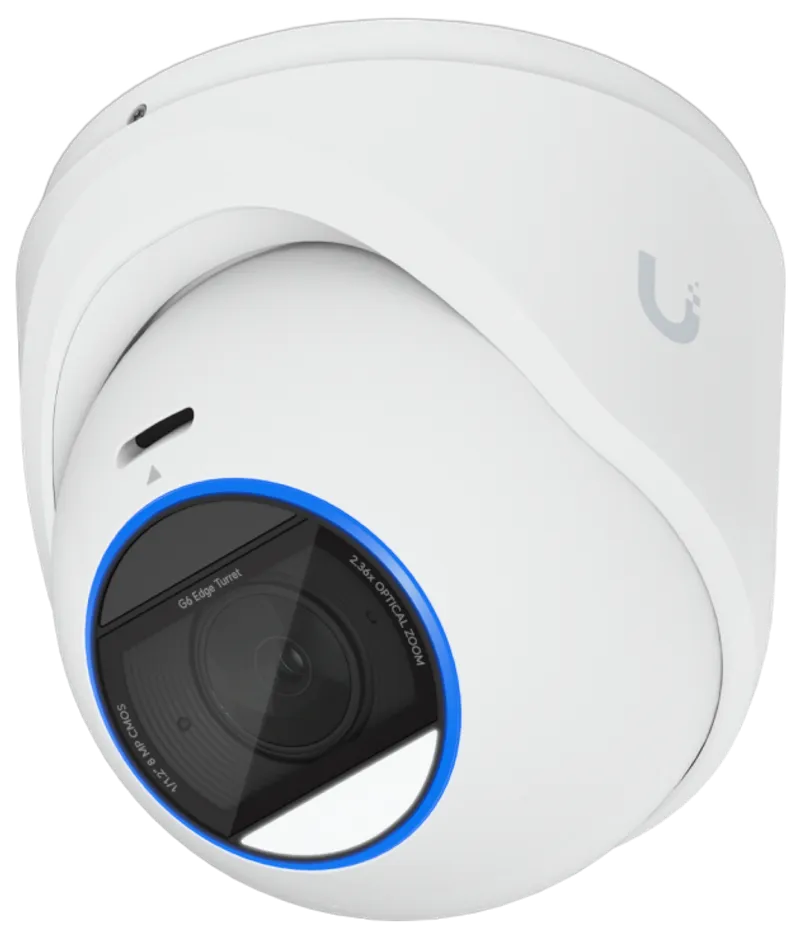 Ubiquiti UniFi Video Camera G6 Edge Turret • Outdoor • IP66 • 4K • 8MP • max. 30FPS • IR • PoE af • white • UVC-G6-Edge-Turret